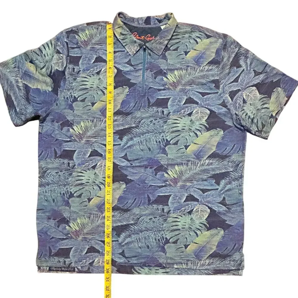 Robert Graham 2XL Paradise Garage Zip Polo Tropical Shirt Short Sleeve Men’s